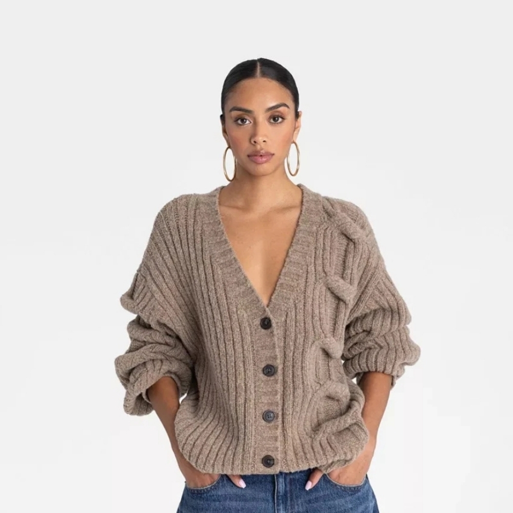 KBB by KAHLANA Women's 'The Cable Mix Cardi' 